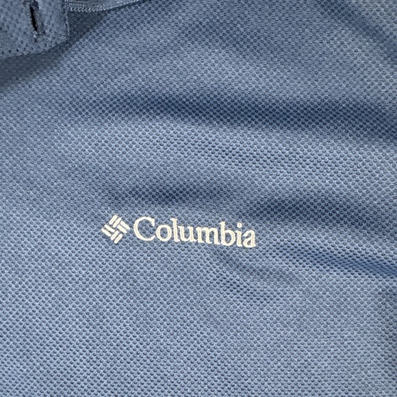 Columbia Pfg Shade Short Sleeve Polo Shirt Navy Blue Men's Size Large Golfing - Picture 2 of 7